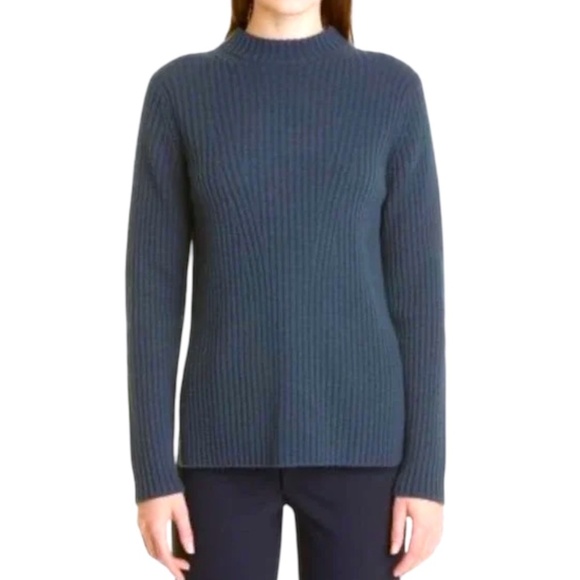 Vince Sweaters - Vince - Women’s Wool, Cashmere Blend Knit Sweater in ‘Tide Pool’ - Blue, Medium